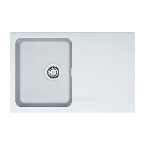 Sink with siphon tectonite OID 611-62 POLAR WHITE Franke (114.0498.007)