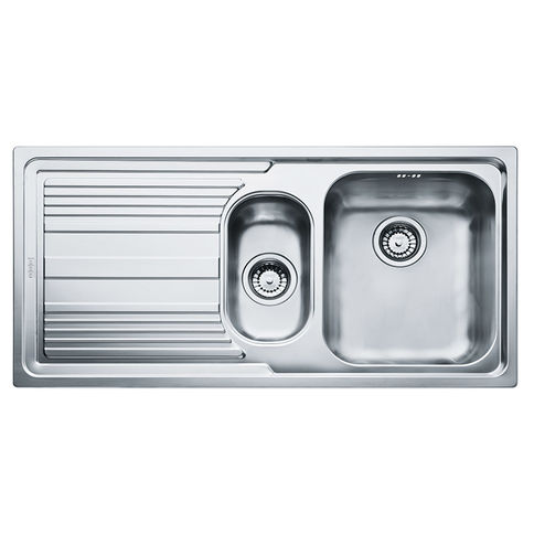 Sink with stainless steel siphon. LLL 651 decor left Franke (101.0381.836)