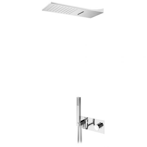 Thermostatic concealed shower set with Line Cascade shower  (Rain/Cascade) and handshower set