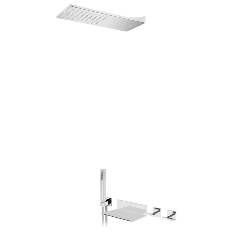 Progressive concealed bathshower set, with shower head Line, Quadra