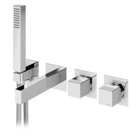 Concealed single lever mixer, with bath spout and handshower  set Quadra