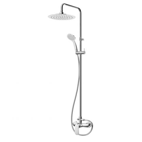 Shower system for wall mounting with adjustable ABS head  shower Ø230mm and shower rail