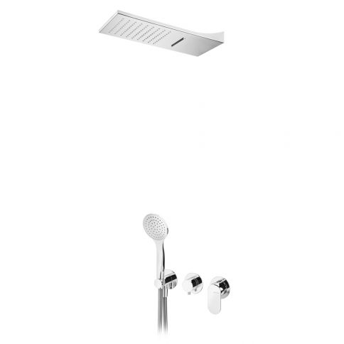 Concealed shower set with Line Cascade shower (Rain/Cascade)  and Emotion handshower set