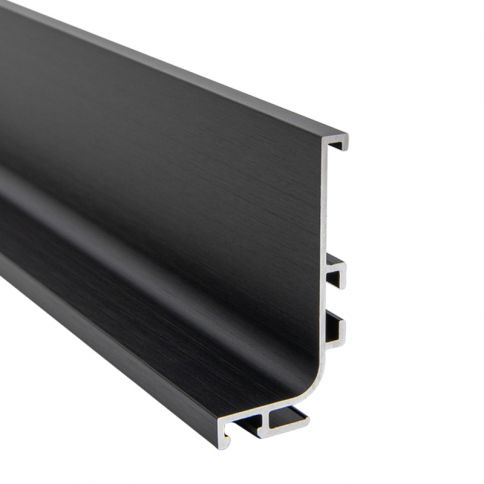 Profile GOLA type L horizontal with groove for LED black, L=4100