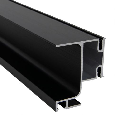 Profile GOLA vertical side, type L, with groove for LED, black L=5400