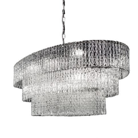 Euroluce Cascade Ellipse 122 Läpinäkyvä