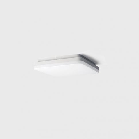 FLAT S1, 210x210mm, h56mm, LED 15W/10W, 3000K/4000K, IP54, valkoinen