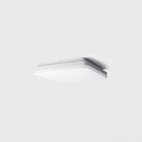 FLAT S2, 260x260mm, h52mm, LED 24W/18W/10W, 3000K/4000K, IP54, valkoinen