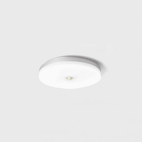 FLAT R1 SMART, D250mm, h 63mm, LED 15W/10W, 3000K/4000K, IP54, liiketunnistin, valkoinen