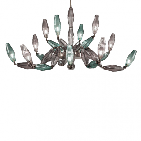 Euroluce Mov L8+4 Teal sininen & Fume