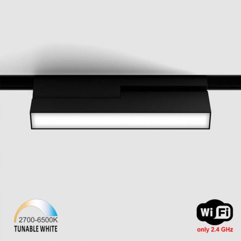 IN_LINE LINEA B 205 TW, L205mm, W24,5mm, H107mm, LED 6W, TW DIM: 2700K(419Lm)-6500K(435Lm), 48V DC, IP20, musta