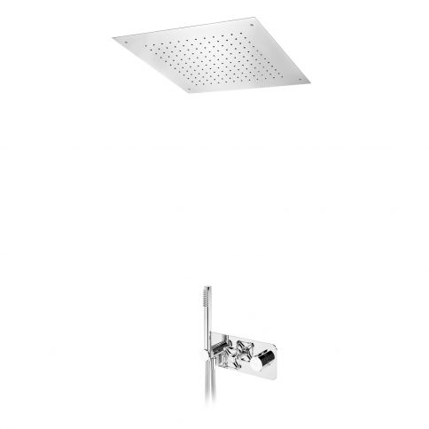 Bruma Navy Termostaattinen suihkusetti, jossa on pääsuihku (Sade) ja käsisuihku, kromi