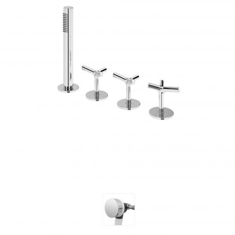 Bruma Genesi Kylpy- ja suihkusetti käsisuihkulla ja kylpyammeen täyttöhanalla, Aamukaste