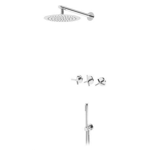 Bruma Genesi Suihkusetti, jossa on suihkupää Ø250 mm ja erillinen käsisuihku, Yötaivas