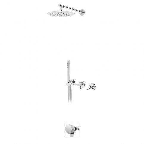 Bruma Genesi Progressiivinen amme- ja suihkusetti Ø250 mm yläsuihkulla, käsisuihkulla ja ammeentäytöllä, Yötaivas