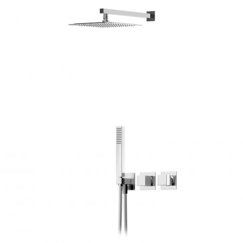 Bruma Adamastor Suihkusetti 250x250 mm yläsuihkulla ja käsisuihkulla, Kromi