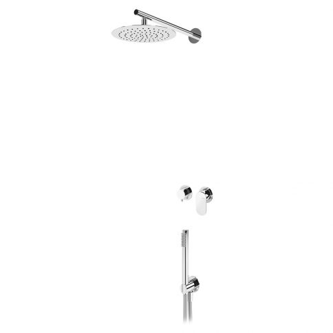 Bruma Spring Suihkusarja suihkupäällä Ø250 mm ja Elo-käsisuihkusarjalla, Gunmetal
