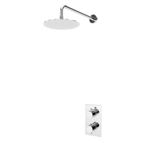 Bruma Elo Termostaattinen suihkusetti erittäin ohuella ruostumattomasta teräksestä valmistetulla suihkupäällä Ø250 mm, Gunmetal